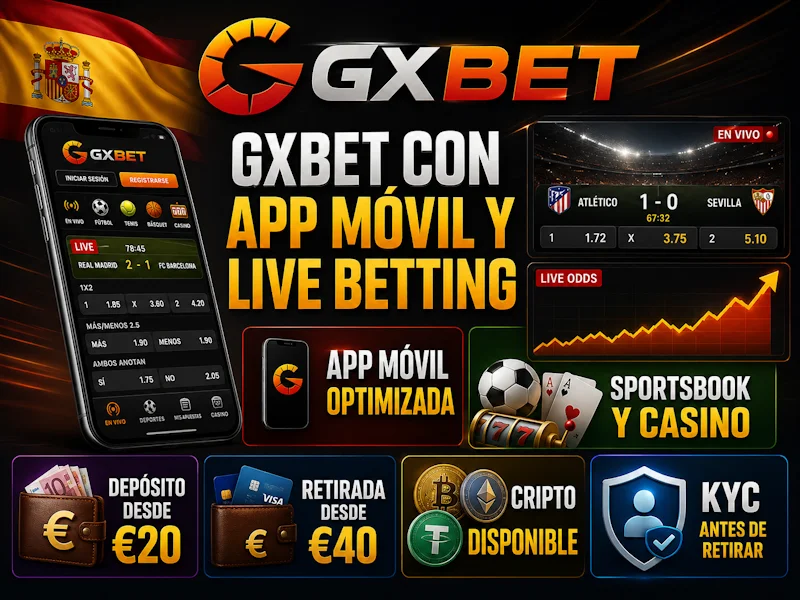 GXBet con app móvil y live betting