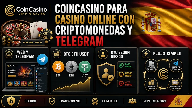 CoinCasino para casino online con criptomonedas y Telegram