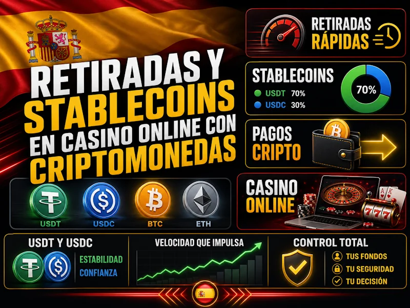 Retiradas y stablecoins en casino online con criptomonedas