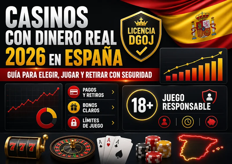 Casinos con dinero real 2026 en España: guía para elegir, jugar y retirar con seguridad