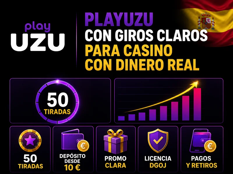 PlayUZU con giros claros para casino con dinero real