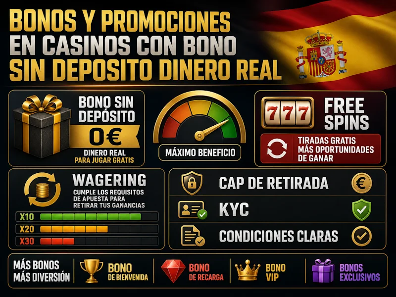 Bonos y promociones en casinos con bono sin deposito dinero real