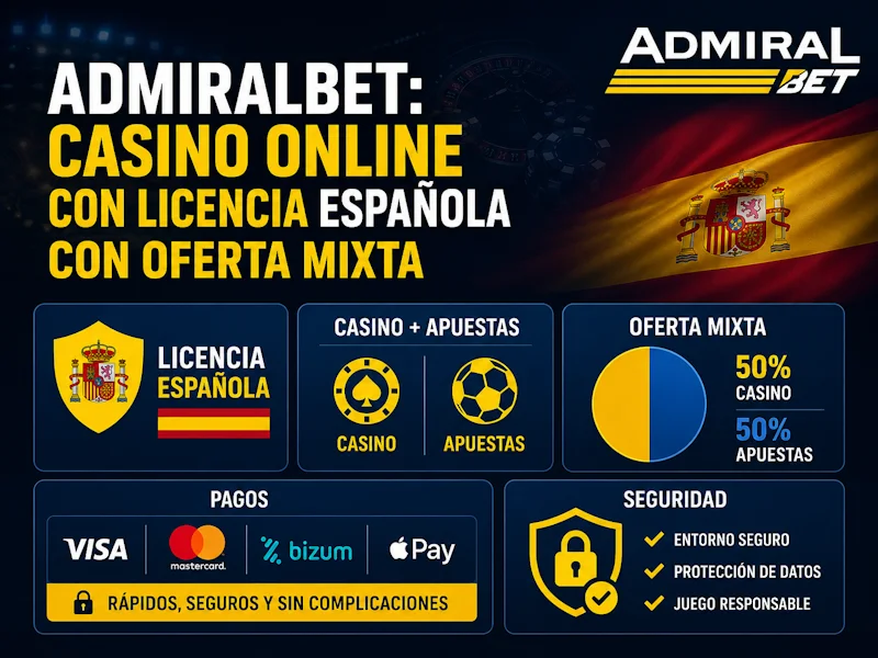 AdmiralBet: casino online con licencia española con oferta mixta