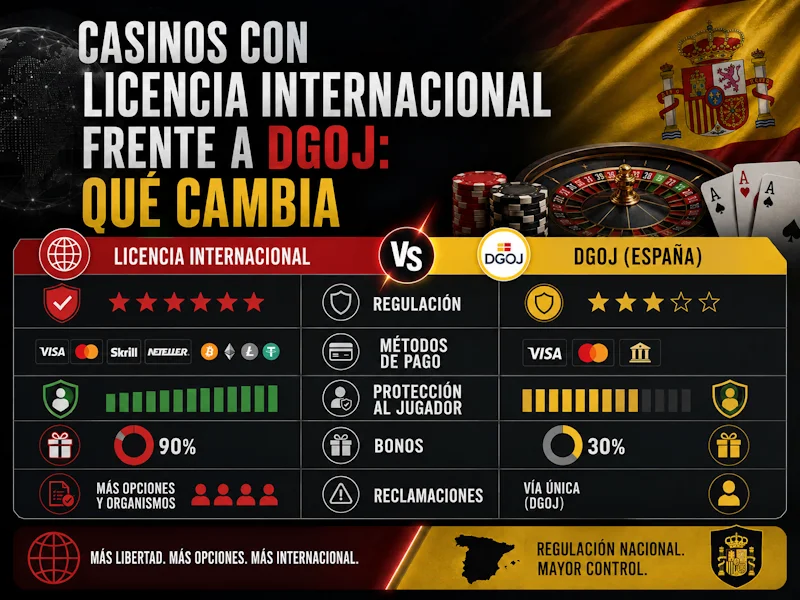 Casinos con licencia internacional frente a DGOJ: qué cambia