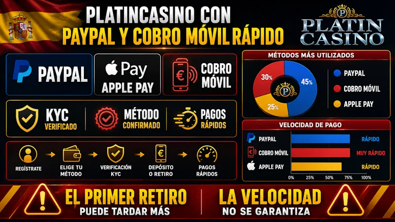 Platincasino con PayPal y cobro móvil rápido