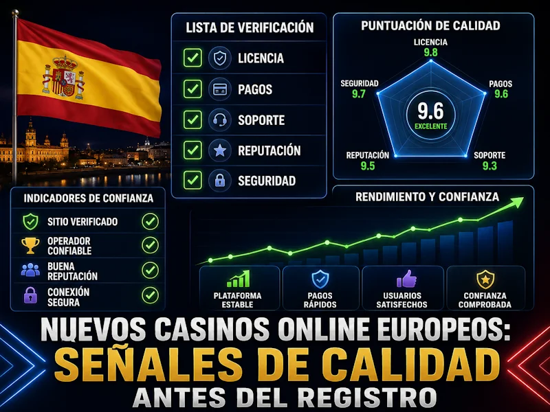 Nuevos casinos online europeos: señales de calidad antes del registro