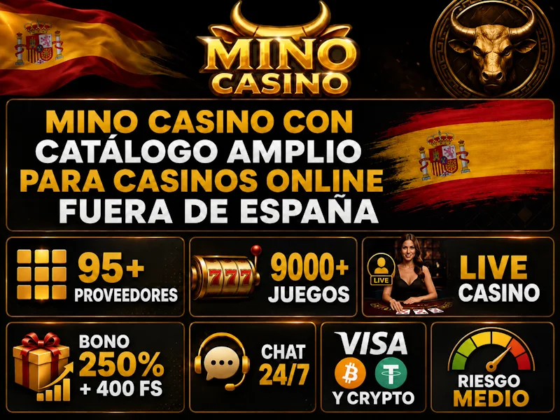 Mino Casino con catálogo amplio para casinos online fuera de Espana