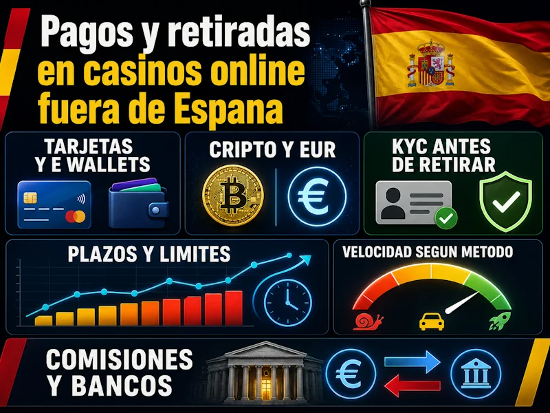 Pagos y retiradas en casinos online fuera de Espana