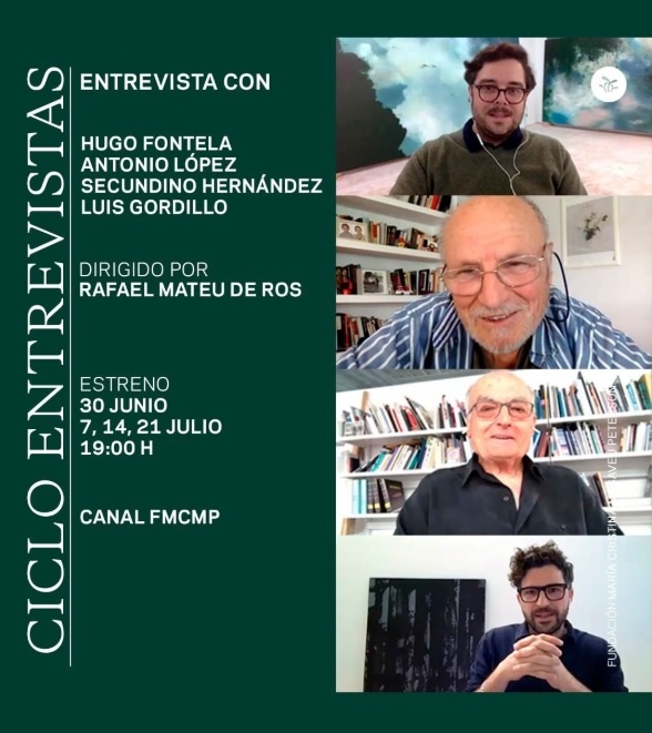 Próximas entrevistas online a Antonio López, Hugo Fontela y Luis Gordillo